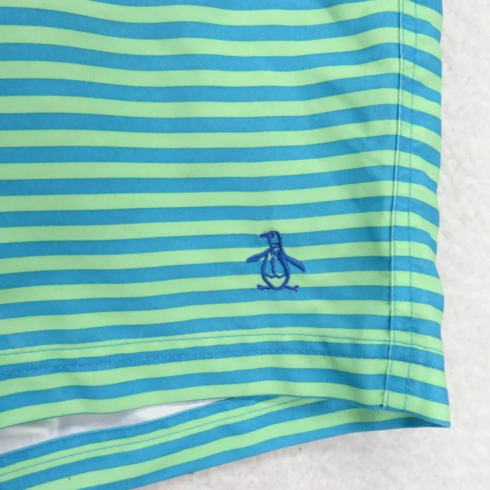 Original Penguin Swim Trunks Mens 38‎ Board Shorts Mesh Lined Pockets Swimwear